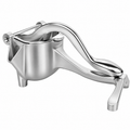 Metallic lemon squeezer on a white background