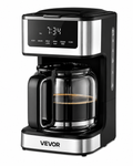 VEVOR 12 Cup Programmable Drip Coffee Maker with Touch Screen